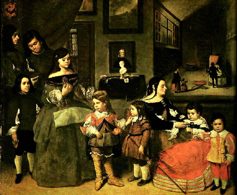 Juan Bautista Martinez del Mazo konstnarens familj France oil painting art